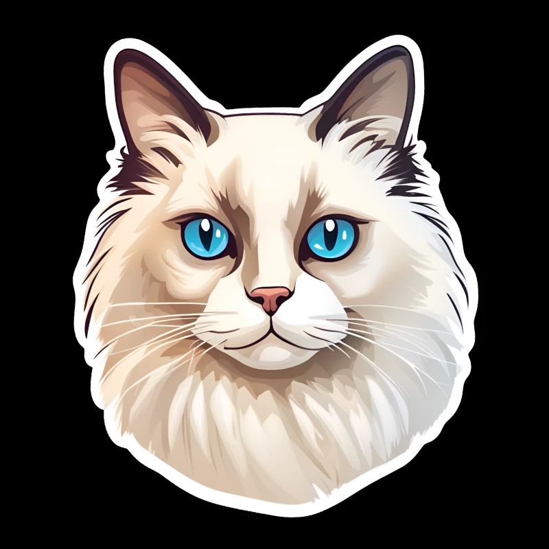 Ragdoll Katze Katze - Katze Katze - Illustration