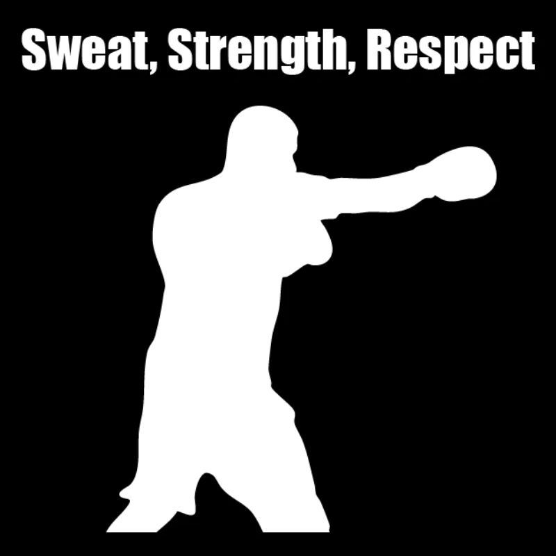 Boksen: Sweat Strength Respect Gymshirt