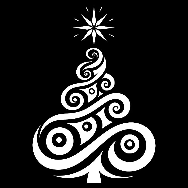 Arbre de Noël abstrait élégant avec étoile