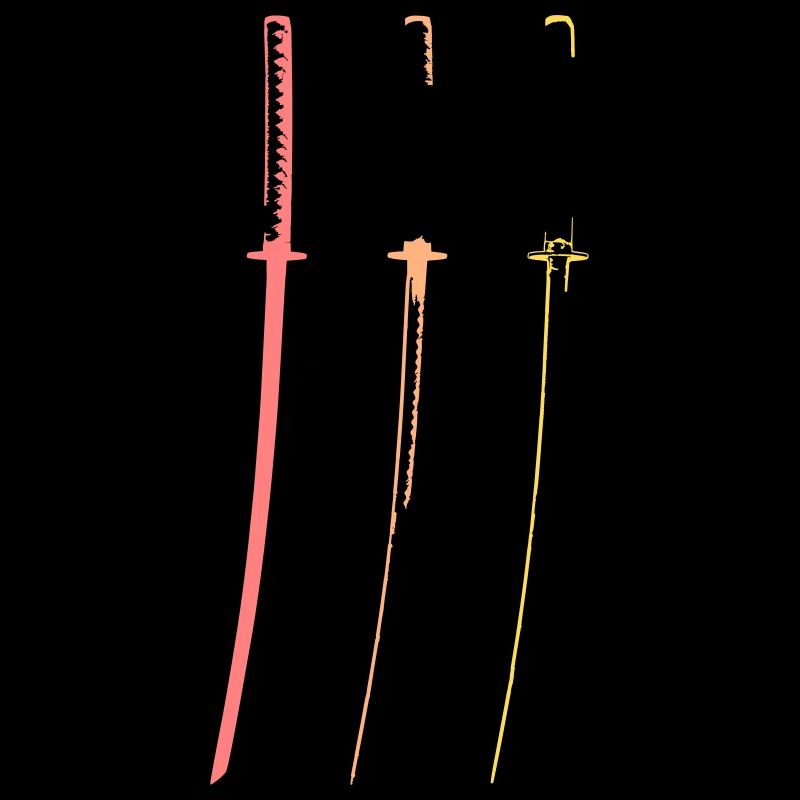 Katana trois couleurs rétro Samurai épées Japon