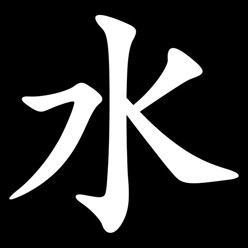 "Eau" caractères japonais