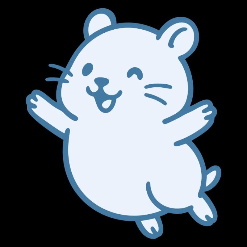 Hamster rieur et sauteur - Design mignon