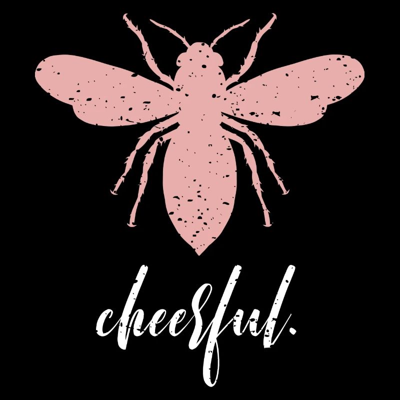 Pink Bee Cheerful Bee Be Cheerful
