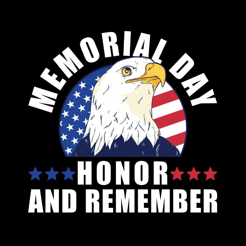 Memorial Day Honor And Remember Bald Eagle