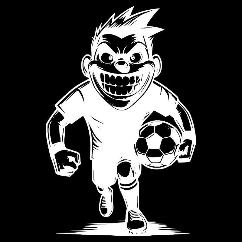 Grinning referee with ball