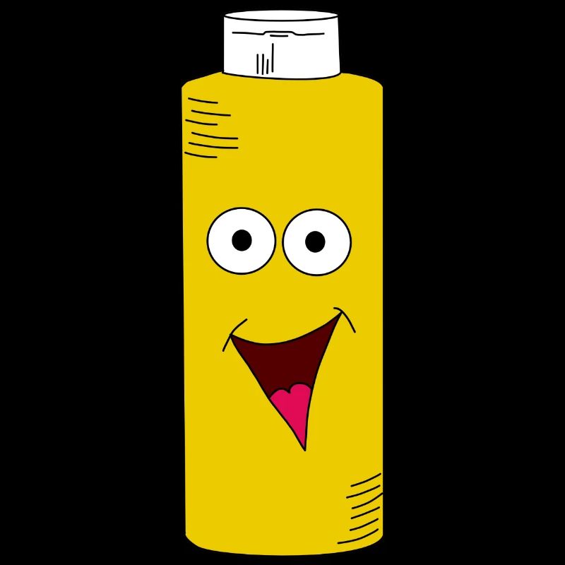 Mustard Yellow Mustard Bottle with Face
