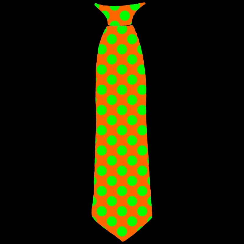 Points de cravate vert orange