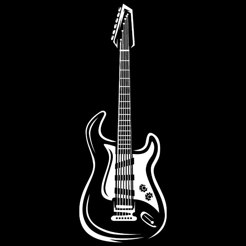 Illustration einer E-Gitarre - Musiker und Bands