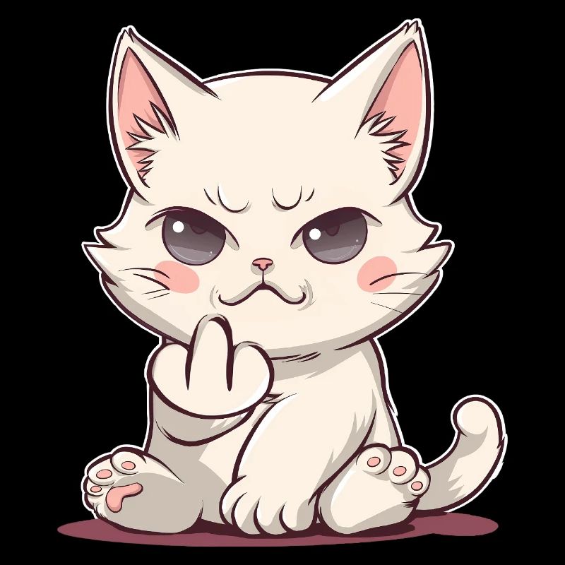 Chat avec de l’attitude