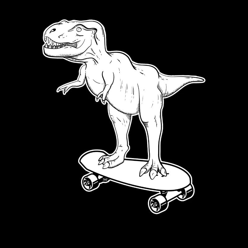 Dinosaur Skateboarding T-Rex Dinosaur