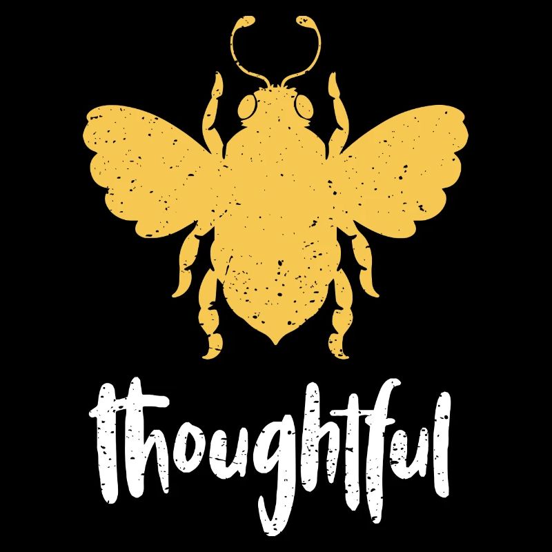 Yellow Bee Thoughtful Bee Be Thoughtful