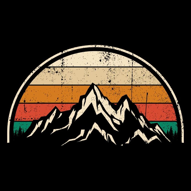 Crimson Peaks Retro Sunset