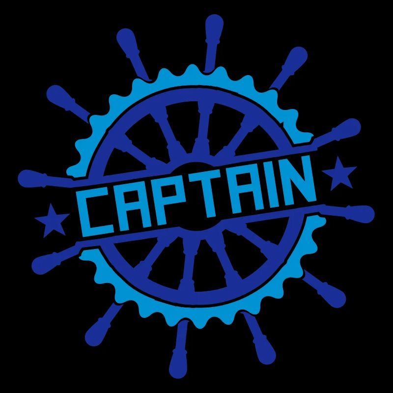 Captain steering wheel stamp logo