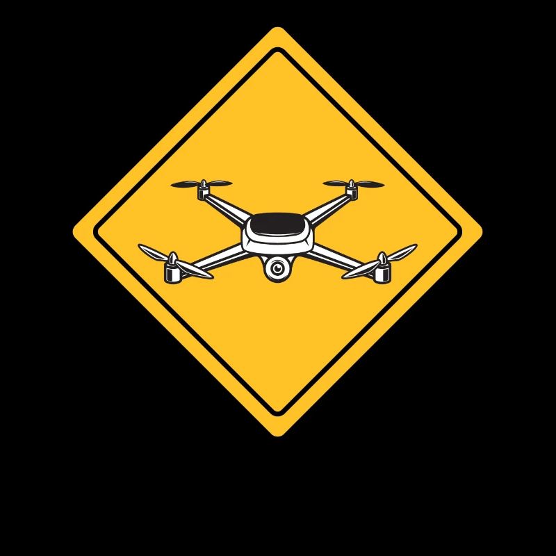 Drone avec panneau d’avertissement Drone flyer