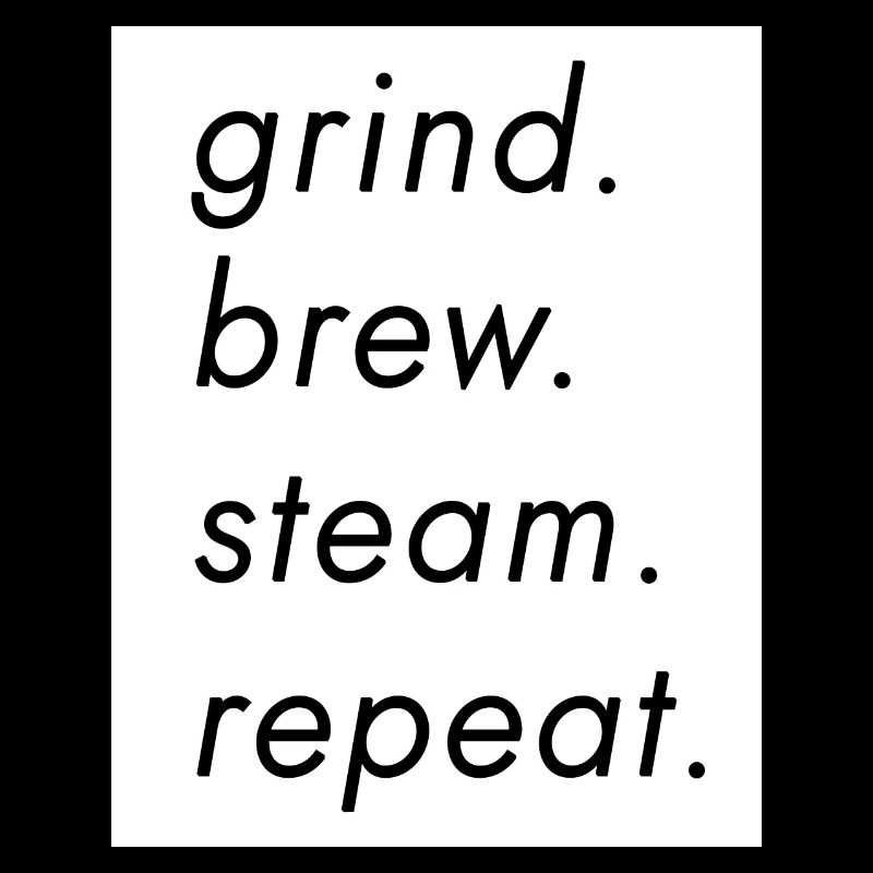 Kaffee - grind brew steam repeat