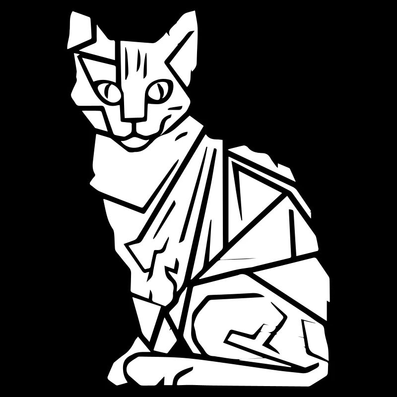 Katze aus geometrischen Formen