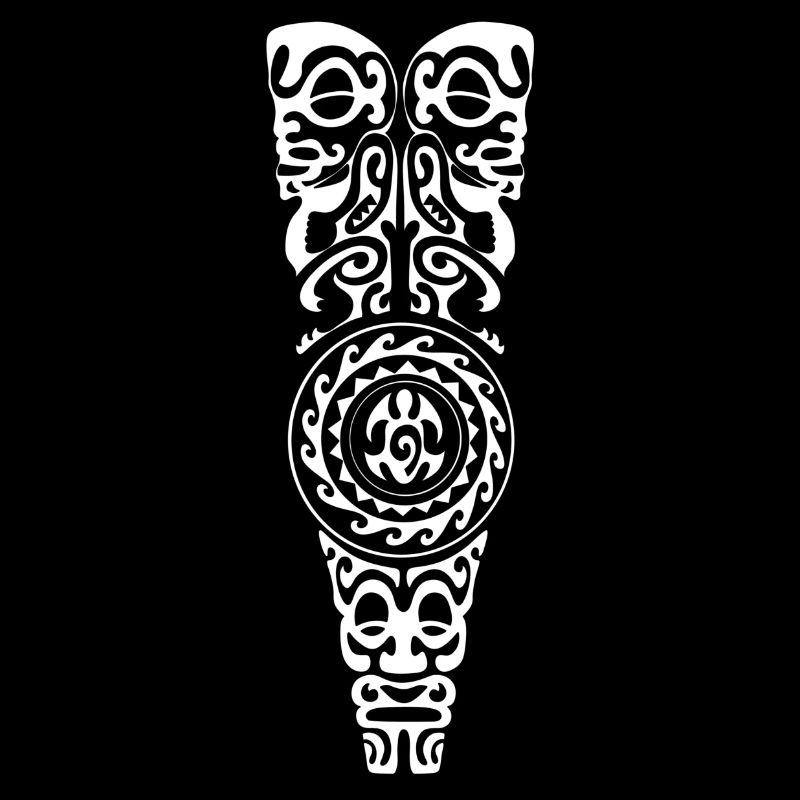logo poitrine maori 96 blanc