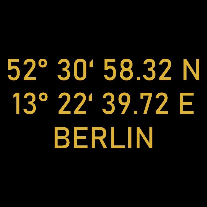 Berlin Coordinates Berlin Gift