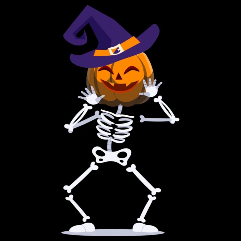 Halloween Pumpkin Skeleton