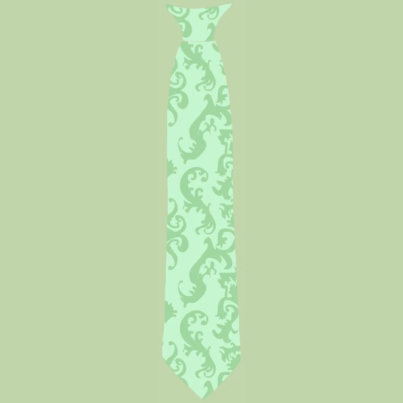 Tie Retro Mint Tie Printed - Celebration