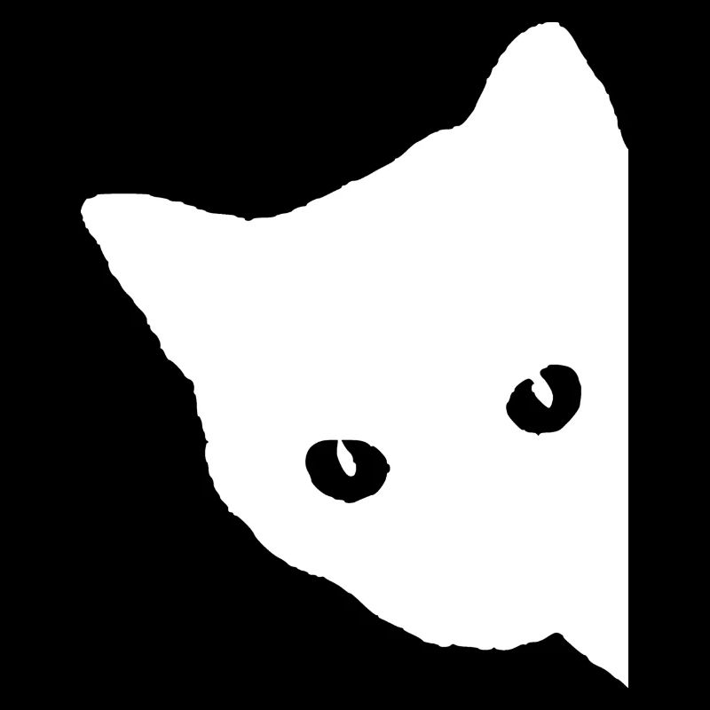 Cat face white