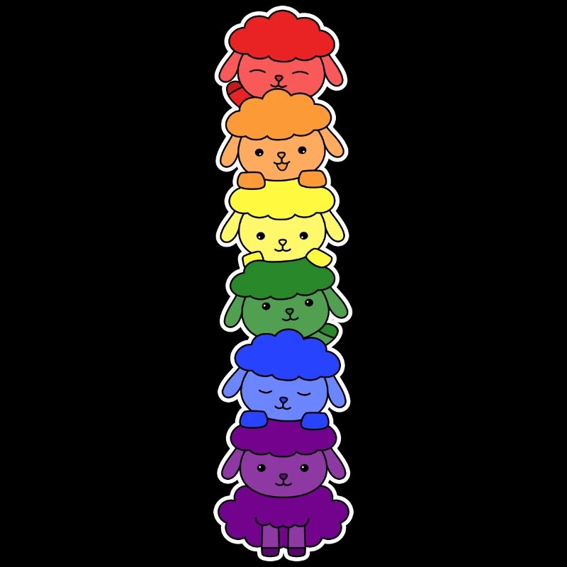 Conception de mouton drapeau LGBT + pour les personnes LGBT +