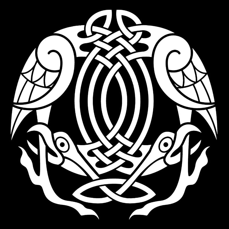 White Celtic eagle