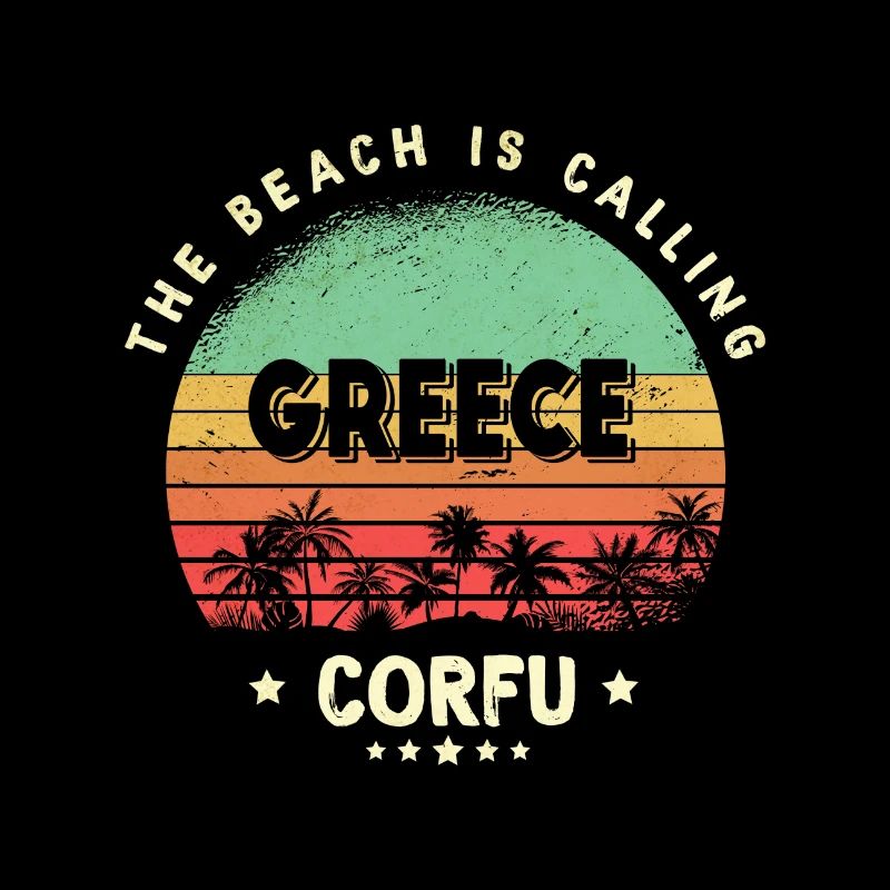 Corfou Grèce Beach Vintage Thaïlande
