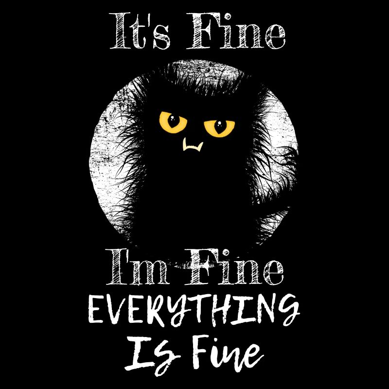 I'm Fine Everything Is Fine Wuschelige Katze