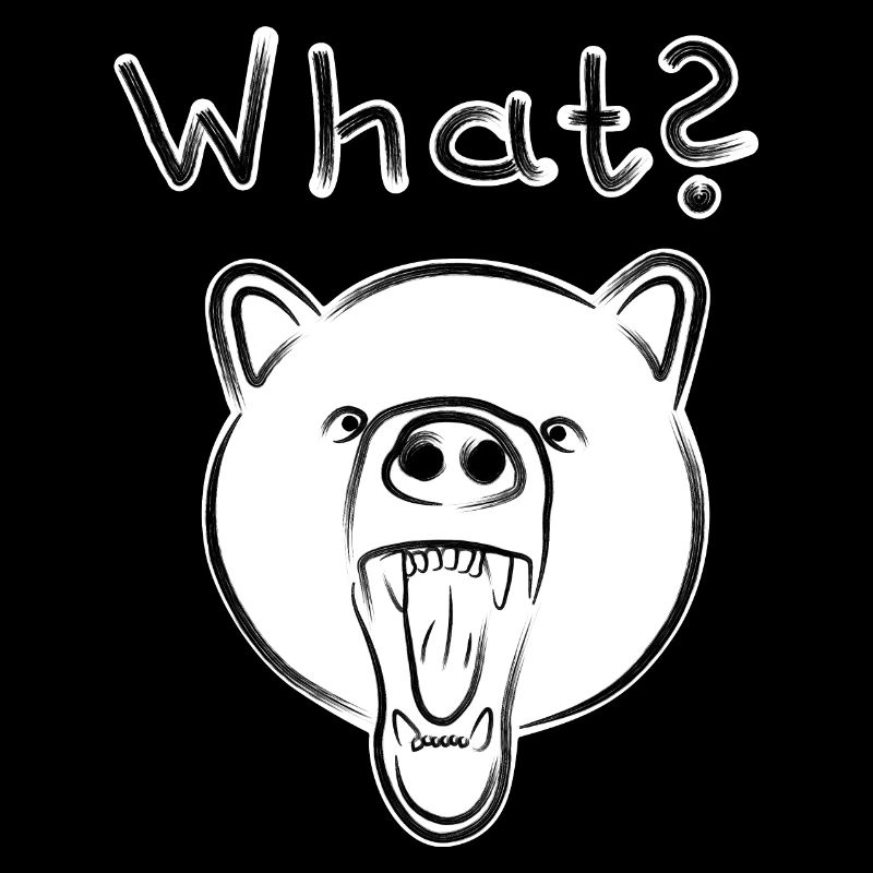 Grizzly Bär mit WHAT? - hell