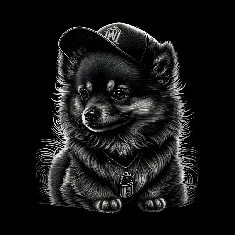 Spitz nain à casquette