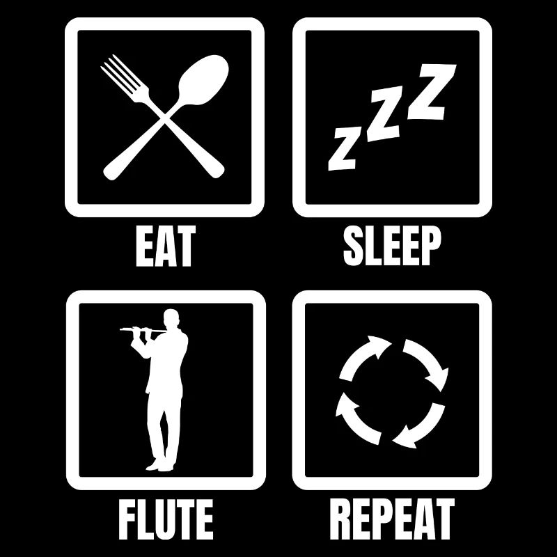 Manger Sommeil Flûte Répéter