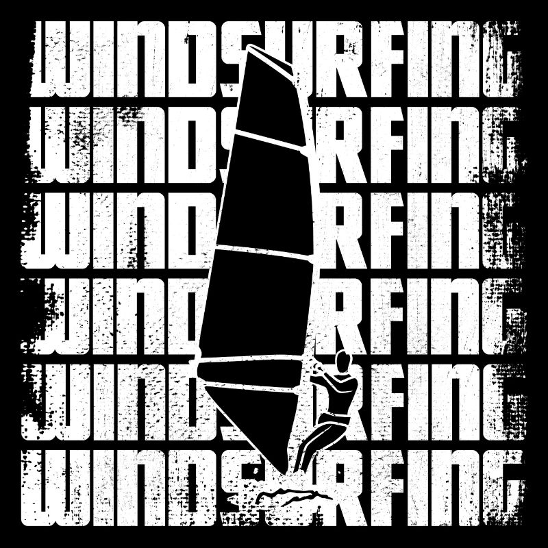 Lustiger Windsurfer