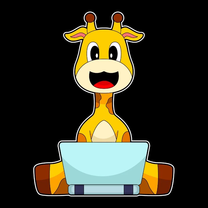 Ordinateur portable girafe
