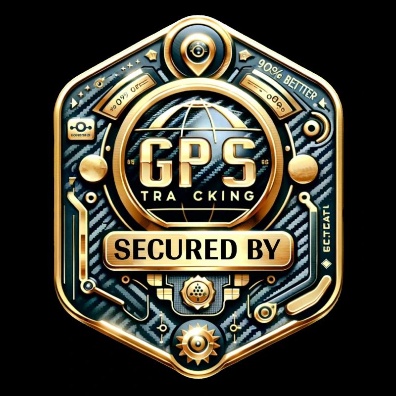 GPS Stöldskydd Klistermärke Kol-Guld