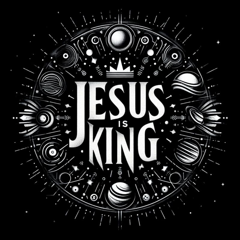 Jesus is King Circle Design