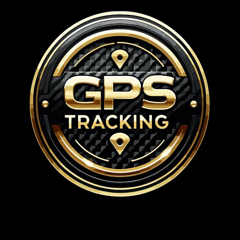 GPS-Tracking Carbon Gold Warnaufkleber