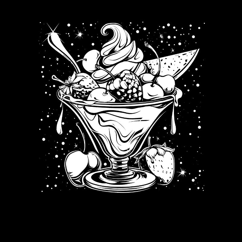 Eisbecher Zeichnung