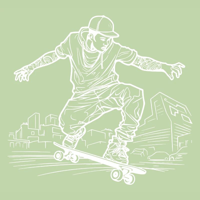 Dessin de skateboarder