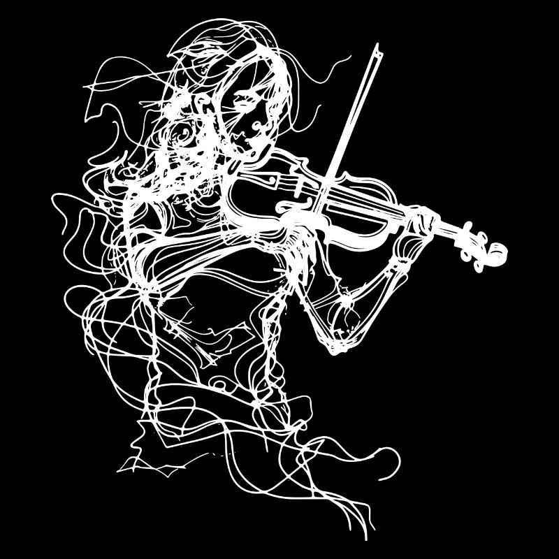 Violoniste Line Art