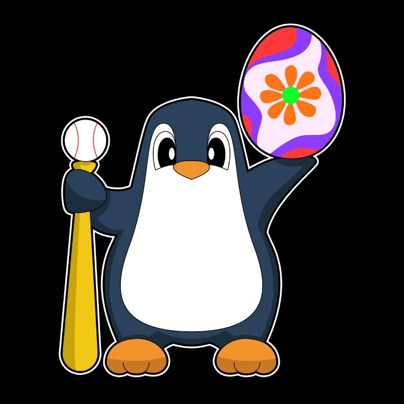 Penguin Easter Baseball