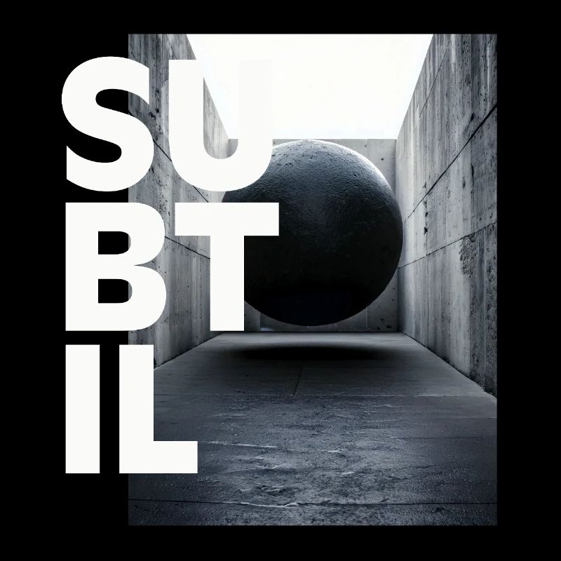 Weightlessness, subtle black and white, graphic design