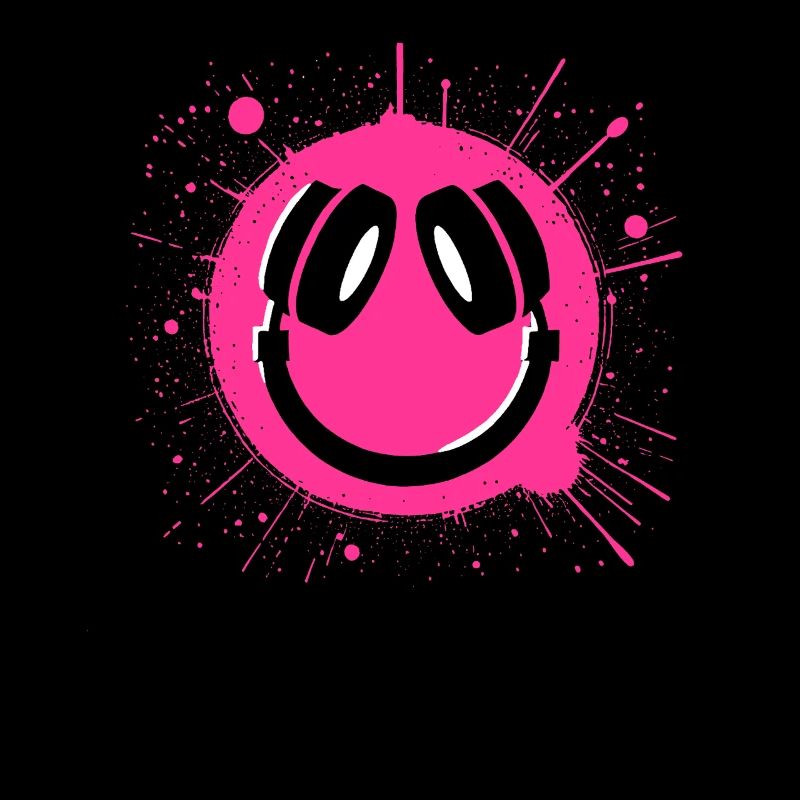 Vibrant Happy Face Graffiti Design