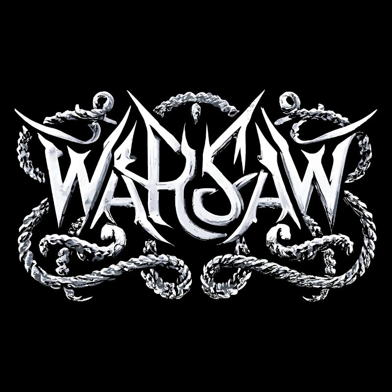Typographie du Heavy Metal Headbanger de Varsovie