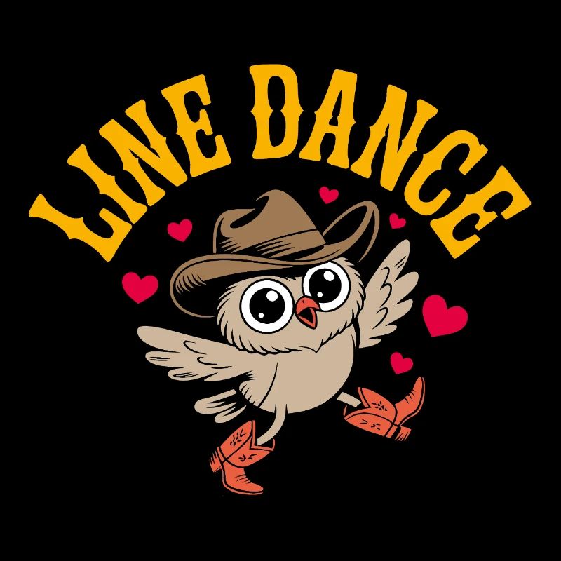 Lustige Eule beim Line Dance