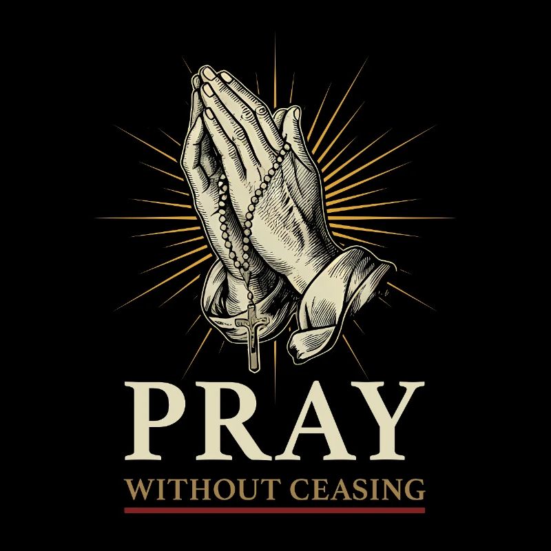 Praying without ceasing – hands with the rosary