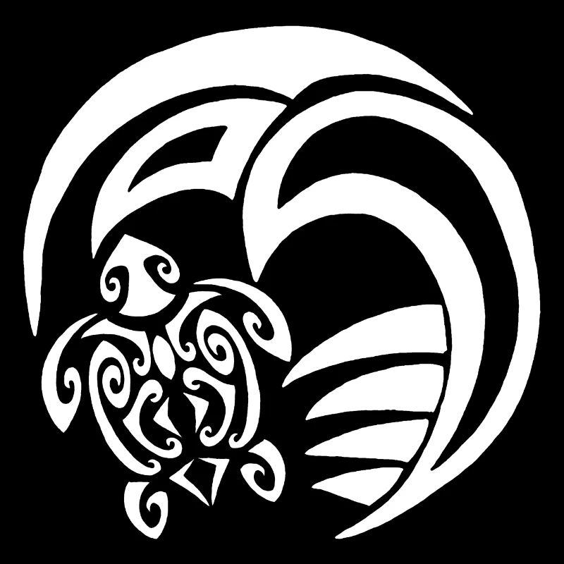 White turtle and ocean