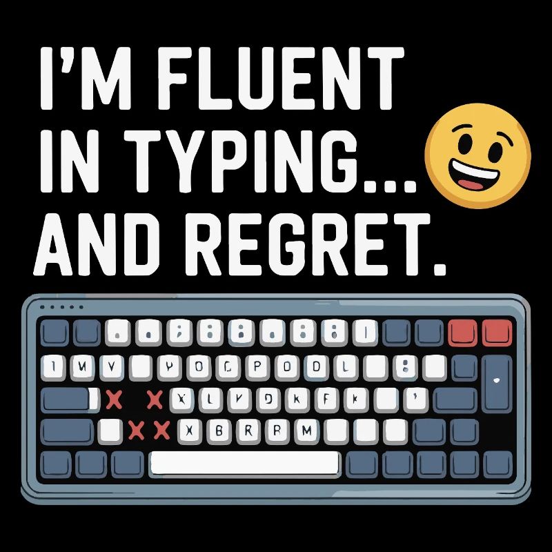 Keyboard joke: Typing and regret
