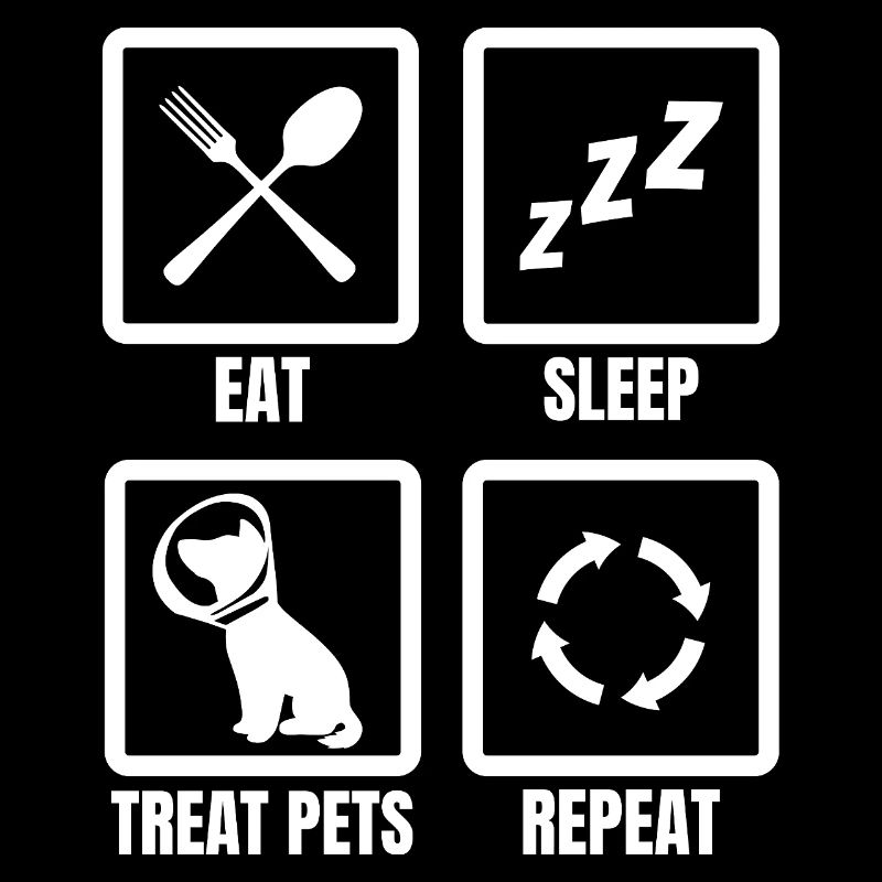 Manger Dormir Traiter les animaux de compagnie Répéter