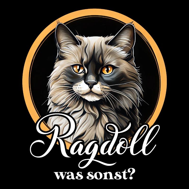 Ragdoll Cat Portrait Circle
